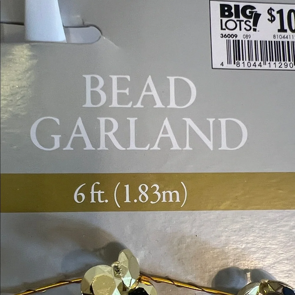 Gold Bead Garland for Festive Home Decor